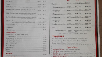 Brick Oven menu