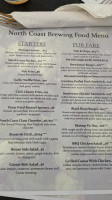 The Pub At North Coast Brewing Co. menu