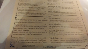 Zaza’s menu