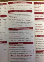 Whole Hog Cafe menu