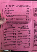 Super Burrito menu