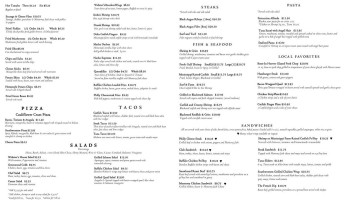 Webster's menu