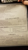 Wall Street Grill menu