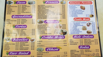 Michoacana menu