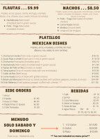 Taqueria El Duranguito menu