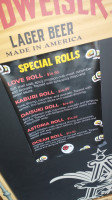 Tora Sushi Lounge menu