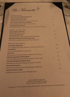 La Marmotte menu