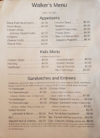 Walkers Grill menu