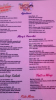 Mary's Morning Mixup menu