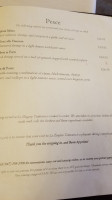 La Zingara Trattoria menu