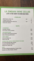 La Zingara Trattoria menu