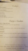 La Zingara Trattoria menu