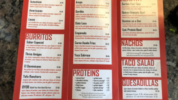 Sabor Latin Street Grill menu