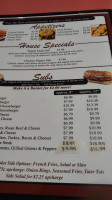 Joey's Sub Sandwich Shop menu