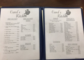 Carol's Kitchen menu