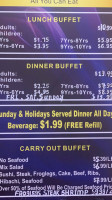 Epic Buffet menu