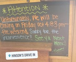 Hinson's Drive-in food