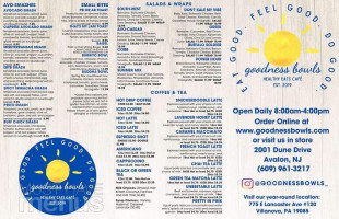 Goodness Bowls menu