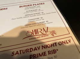 Shiraz menu