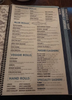 Sushi Blue menu