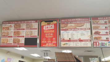 Papa Johns Pizza menu