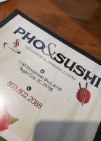 Pho Sushi menu