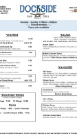 Dockside And Grill menu