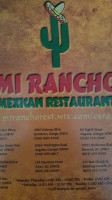 Mi Rancho menu