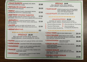 Paco's Tacos menu