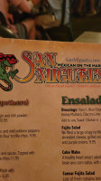 San Miguel's Mexican Cafe menu