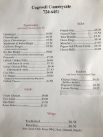 Cogswell Countryside Grill menu