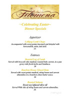 Filomena Cucina Italiana menu