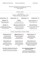 Filomena Cucina Italiana menu