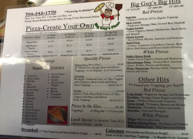 Big Guy's Pizza menu