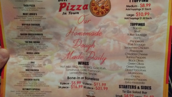 Best Pizza In Town menu