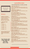 Vellas Restaurant & Tavern menu