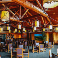 Timber Dining Room at Lied Lodge & Conference Center inside