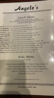 Angelo's Greek And Italian menu