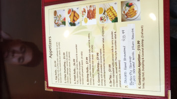 Natalee Thai Cuisine menu