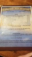 Lakeside Family Grill menu