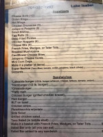 Lakeside Family Grill menu