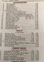 Panda House menu