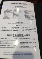 Sushi Hana Japanese menu