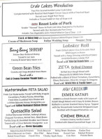 Ponzio's Restaurant And Bakery menu