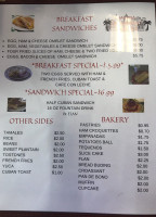 Havana Bakery Corp menu