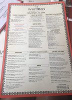 Whitman Diner menu