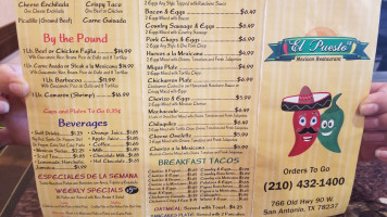 El Puesto Mexican menu