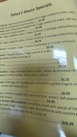 Tanya's Country Cafe menu