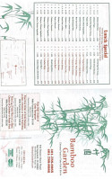 Bamboo Garden menu