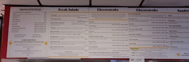 Cheesesteak Factory menu